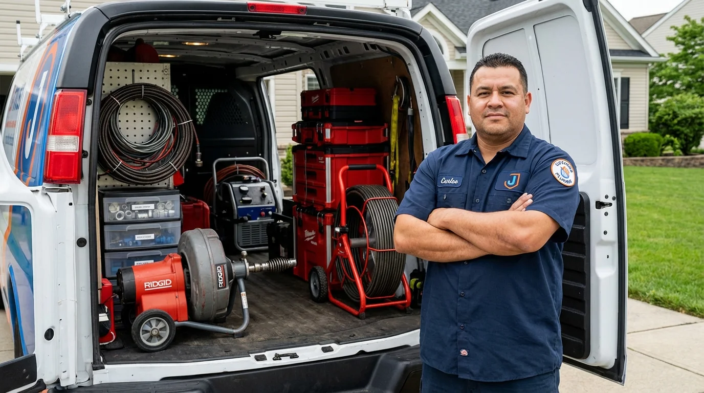 Professional drain cleaning equipment and Johns Plumbing LLC plumber in Chadron
