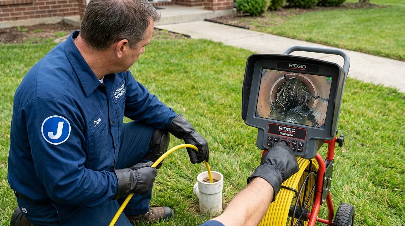 Sewer camera inspection being performed by Johns Plumbing LLC in Chadron