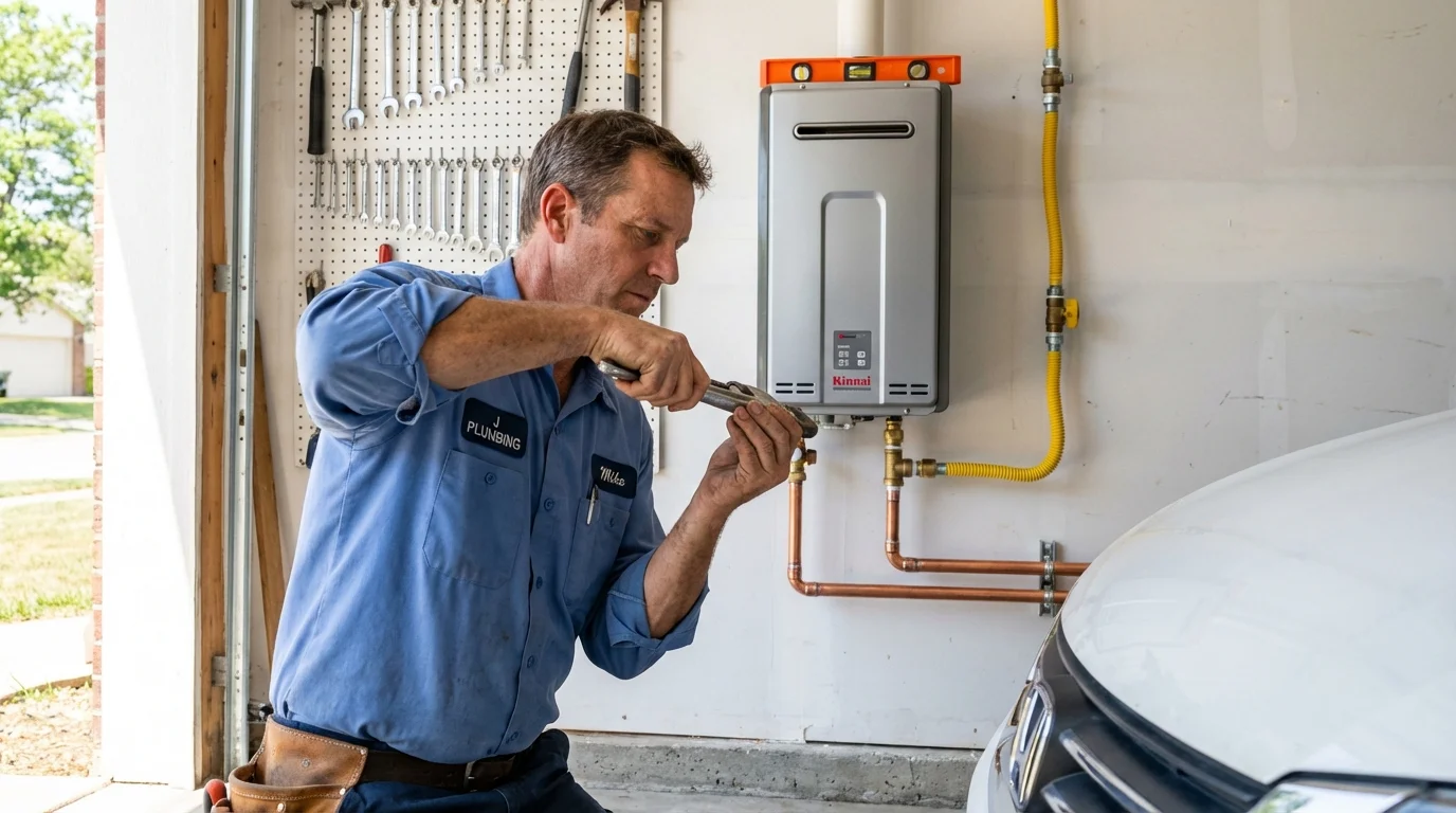 Tankless water heater installation by a Johns Plumbing LLC plumber in Chadron